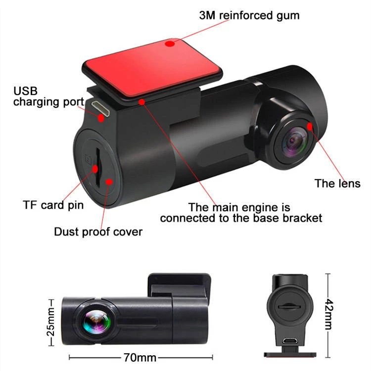 Dash Camera Wireless Dash Cam 1080P Car Black Box WiFi Camera DVR Front Inside Video Recorder Monitoring