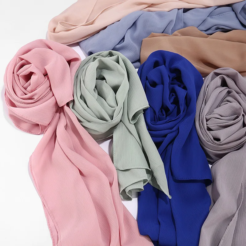 Wholesale Soft Pearl Chiffon Scarf Hijab Women Muslim Hijab