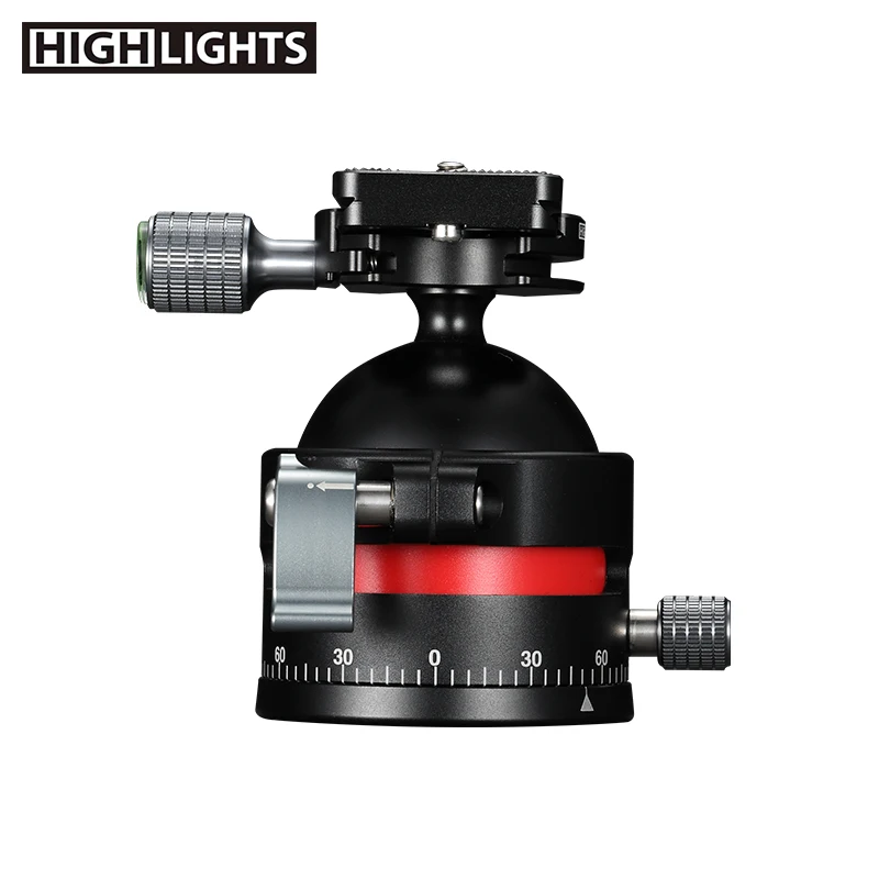 New Product Shooting Telephoto Lens 3D Strong Locking High Loading Tripod Ball Head