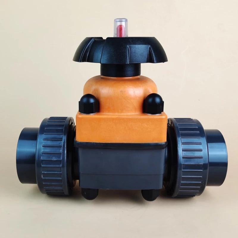 Good quality industrial DN15-DN100 Plastic UPVC Plastic Double Union Diaphragm valve for pipe fitting