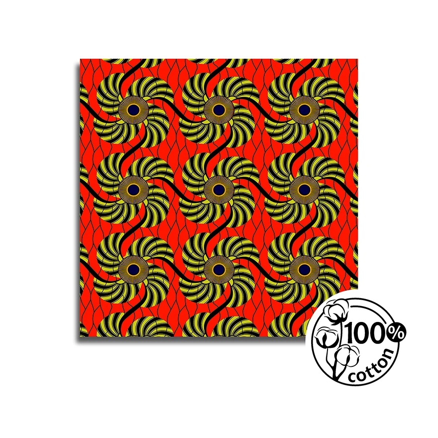 Wholesale 100% Cotton African Ankara Fabric Panges Tissu Waxed Dutch Loincloth Ankara Hollandaise Wax Polyester Fabric