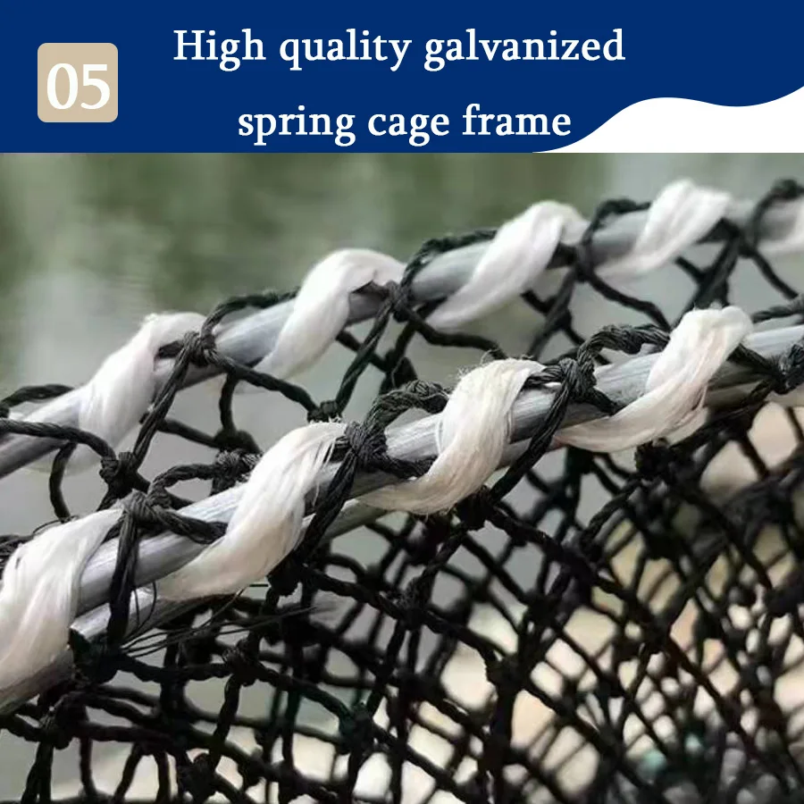 Heavy Duty Crab Pot with Hot Dipped steel Professional fish cage lobster crab  trap
