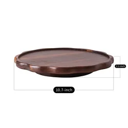 Rotating tray seasoning storage tray Amazon cross-border spot Acacia Wood
