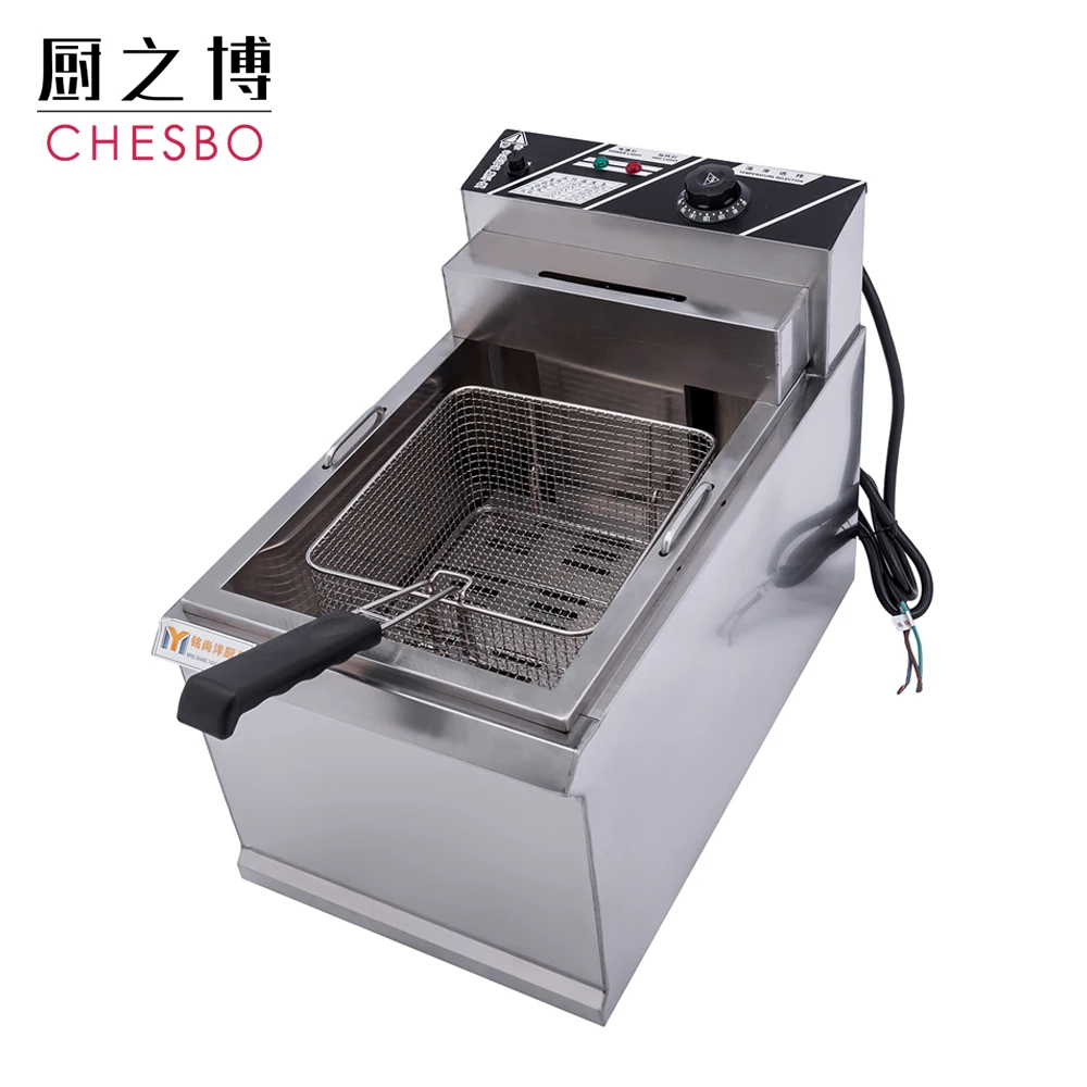 20L Single Cylinder Potato Chips Frying Machine/French Fries Deep Fryer for Medium-sized Supermarkets Restaurant