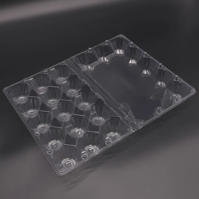 
Free Sample Chicken Eggs Trays PET Clear Plastic Mini Plastic Box Clamshell Packaging Shipping Trays 