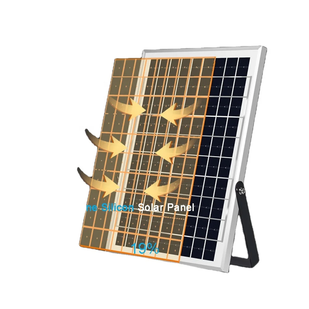 HiPO Monocrystalline Silicon Solar Panel Solar Floodlight Automatic Charging LED Solar Lights Projection Lamp Wholesale