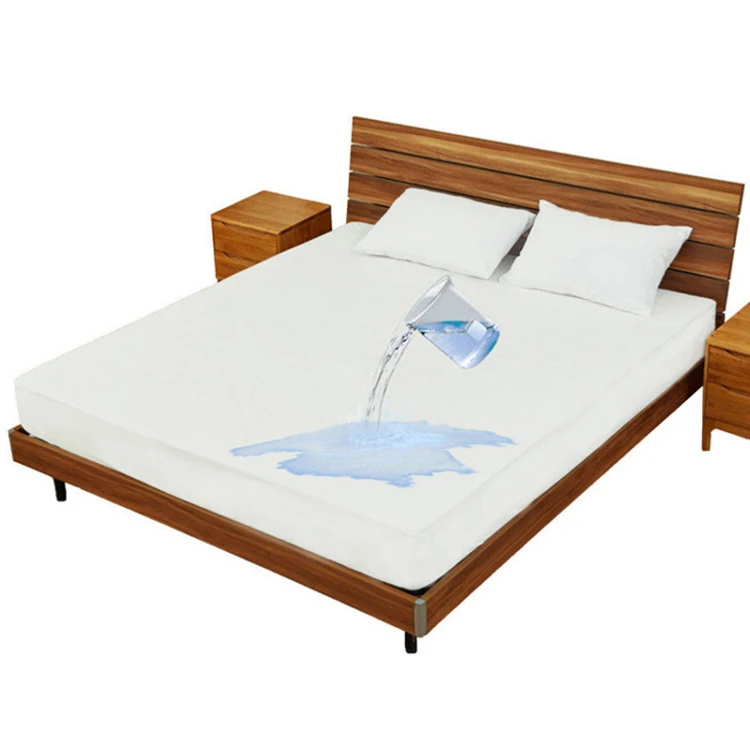 Wholesale Fitted Style Bed Bug Waterproof Mattress Cover Protector Plain