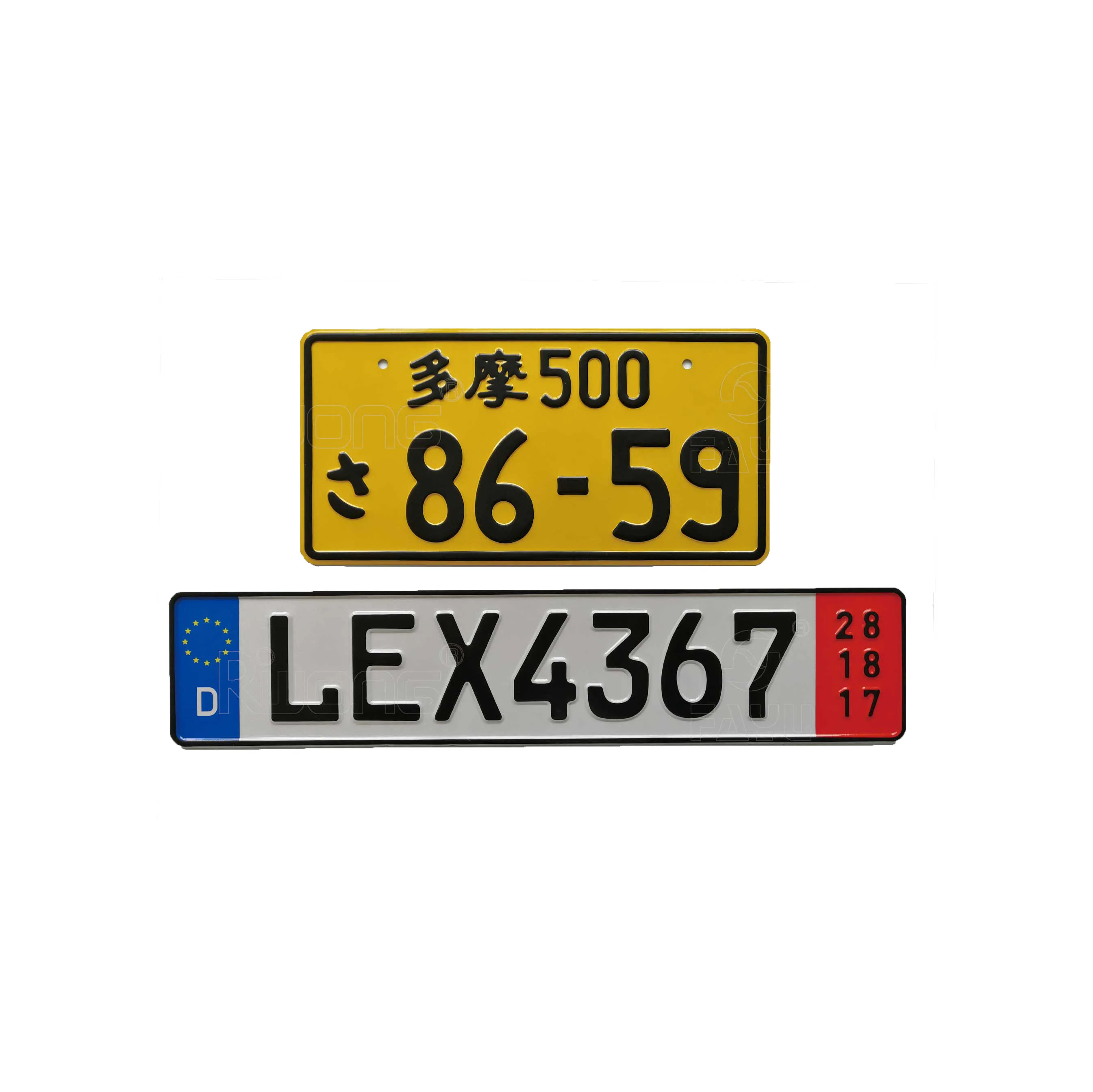 custom metal embossed aluminum car license plate souvenir car license plate