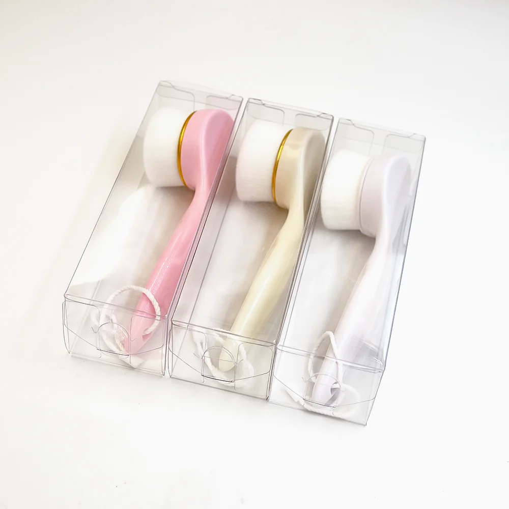 Customization drop shipping Long Handle Facial Cleaning Brush Soft Fiber Face Wash Brush