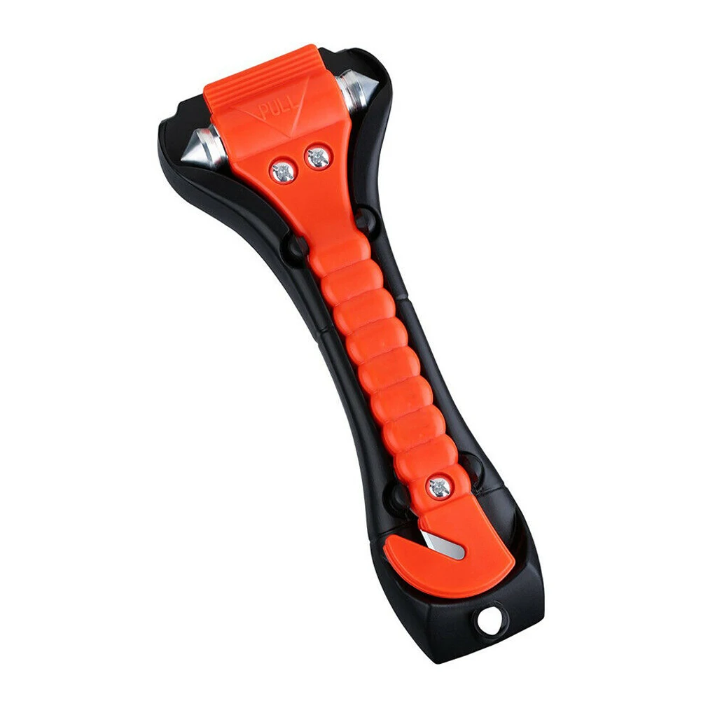
2 In 1 Safety Hammer Custom Logo Car Safety Hammer Carbon Steel Glass Breaker 
