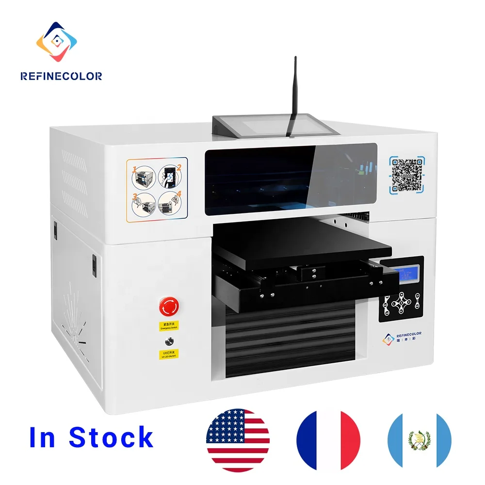 USA In Stock A3 Smart UV Printer Epson XP600 i1600 Head For Mobile Phone Case Metal Acrylic Plastic Bottle Nail polish Puzzle