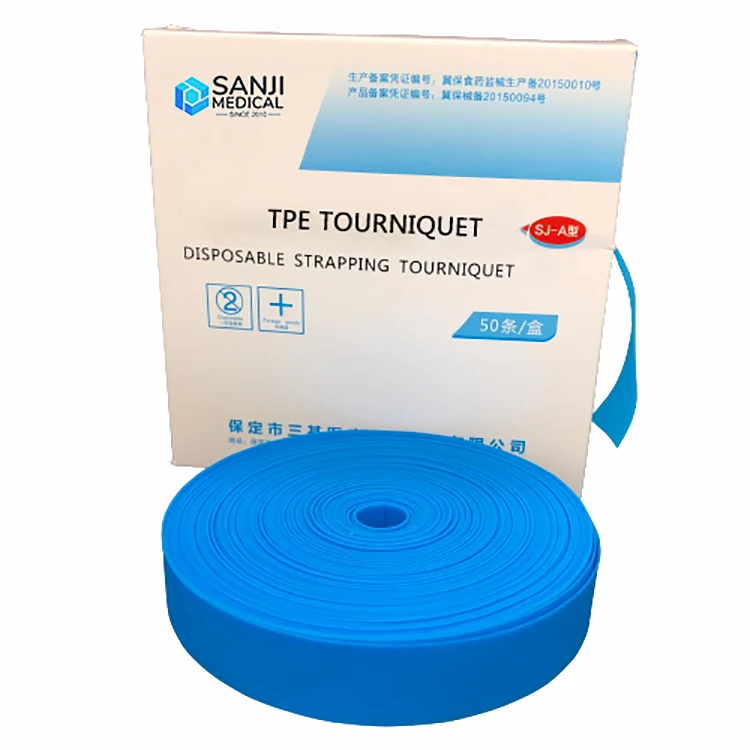 Made in China Blood Collection TPE Quick Release Medical Latex Free  Emergency Elastic Disposable Tourniquet