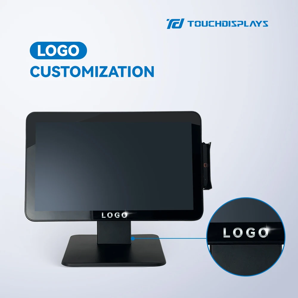 Touch Displays 15.6 inch dual digital touch screen restaurant keypad spectra pos machine