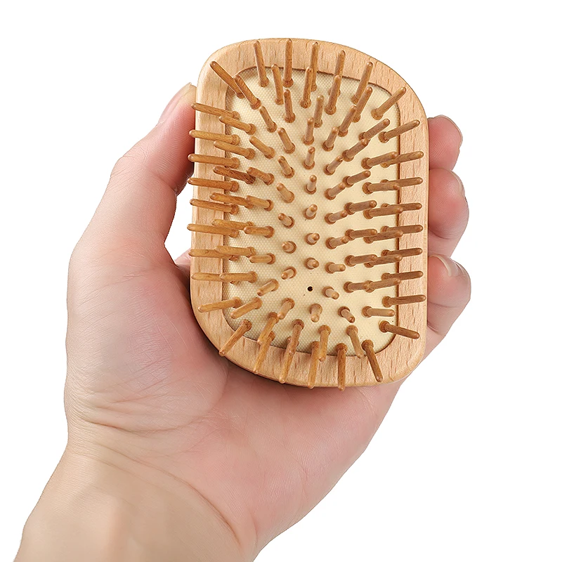 Shampoo Brush Wooden Scalp Massager Brush Natural Beech Wood Hair Comb