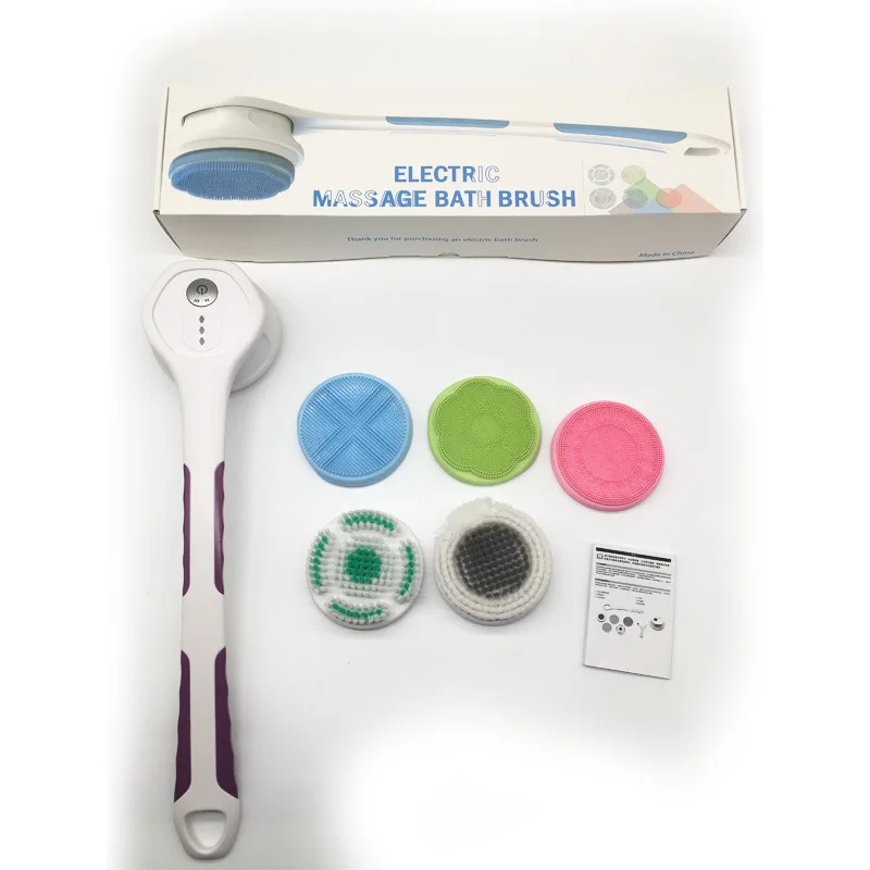
Factory direct supply Amazon hot selling new electric bath brush personal care long handle electric bath brush set 