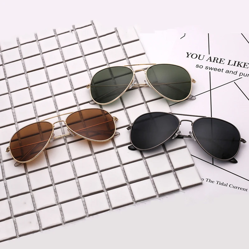 3025 UV400 Polarized Metal Aviation Retro Colorful Durable Classic Cost Effective Mirror Sunglasses