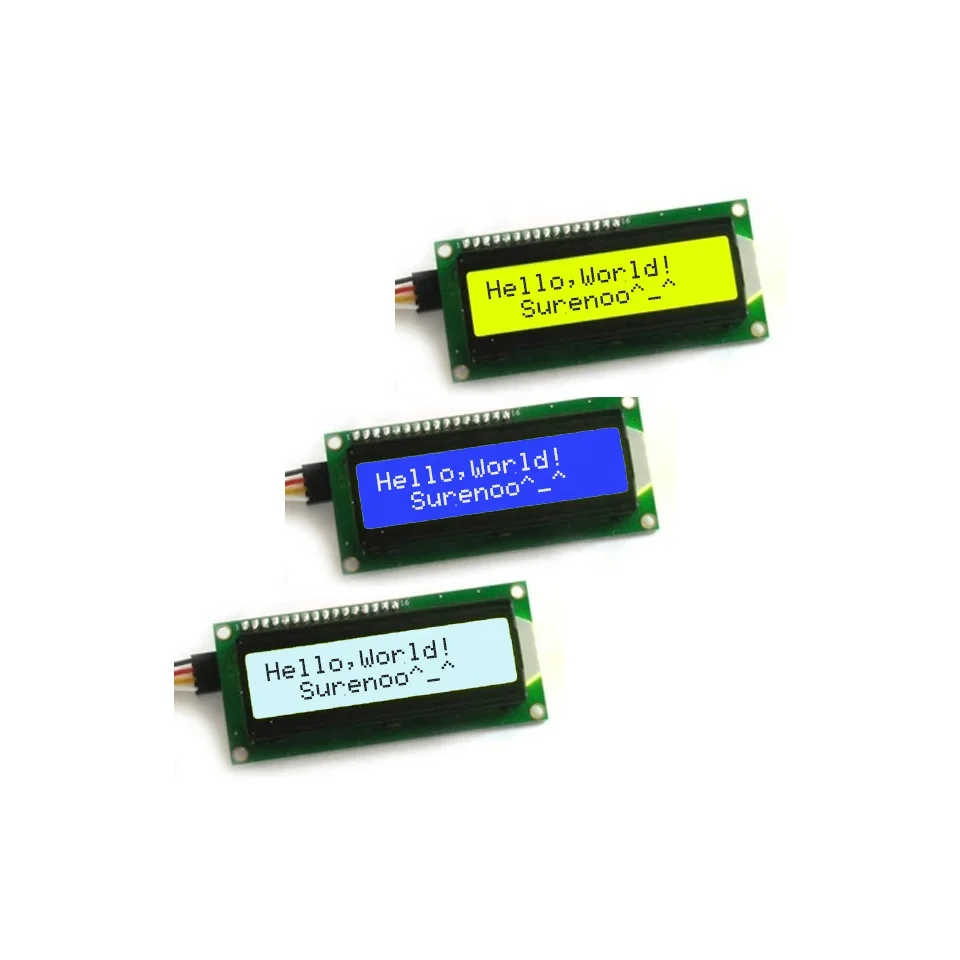 162 1602 16X2 Serial I2C IIC Yellow Green Blue White STN FSTN Character LCD Module Display Screen Panel LCM with LED Backlight