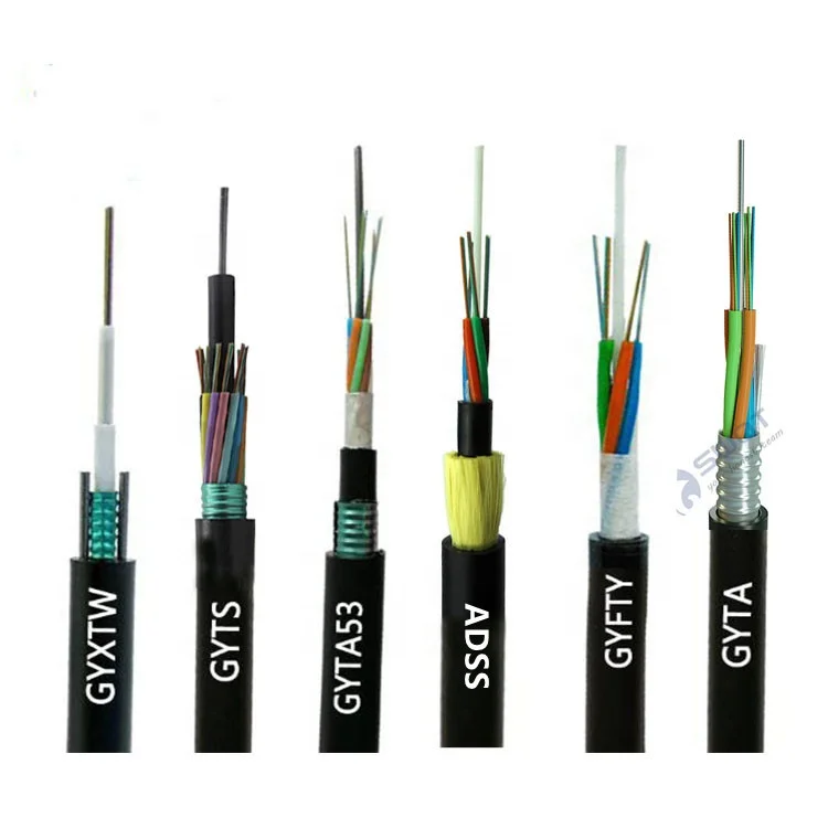 outdoor or indoor up to 2 core aramid yarn G652D round fiber optic cables