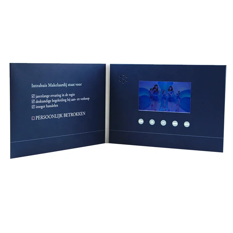 Newest products promotional items price electronic gift book business greeting card lcd video brochure