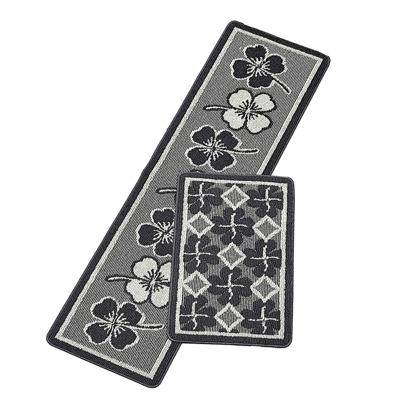 Jiahe carpet mat 2-piece set anti skid plush absorbent bathroom carpet machine washable