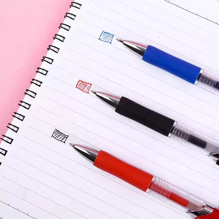 High Quality Custom Pink and Rose Gold 0.5 mm Black Refill Press Action  Ballpoint Pens