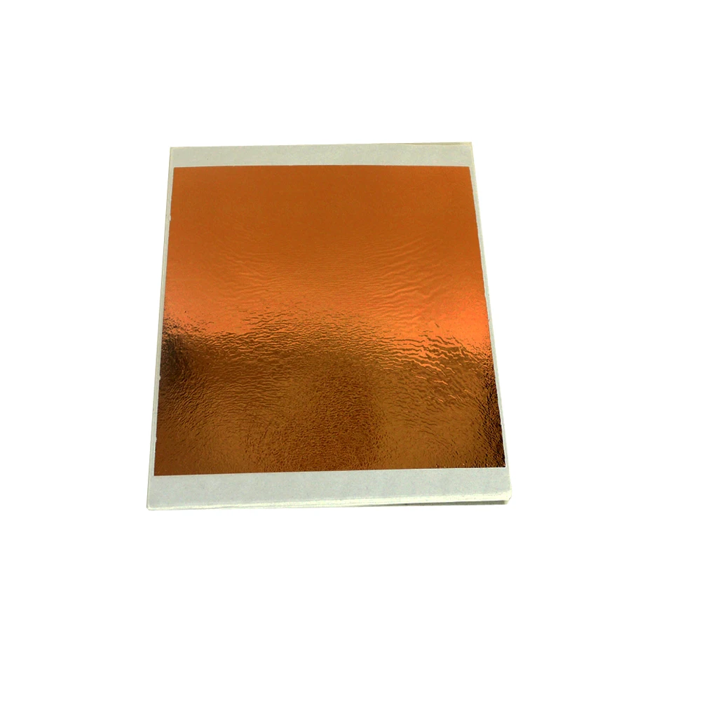 Low price 14.2*13.5 cm 1000 Sheets Copper Gold Taiwan Copper Foil Leaf For Decorating Wall Art Crafts Furniture
