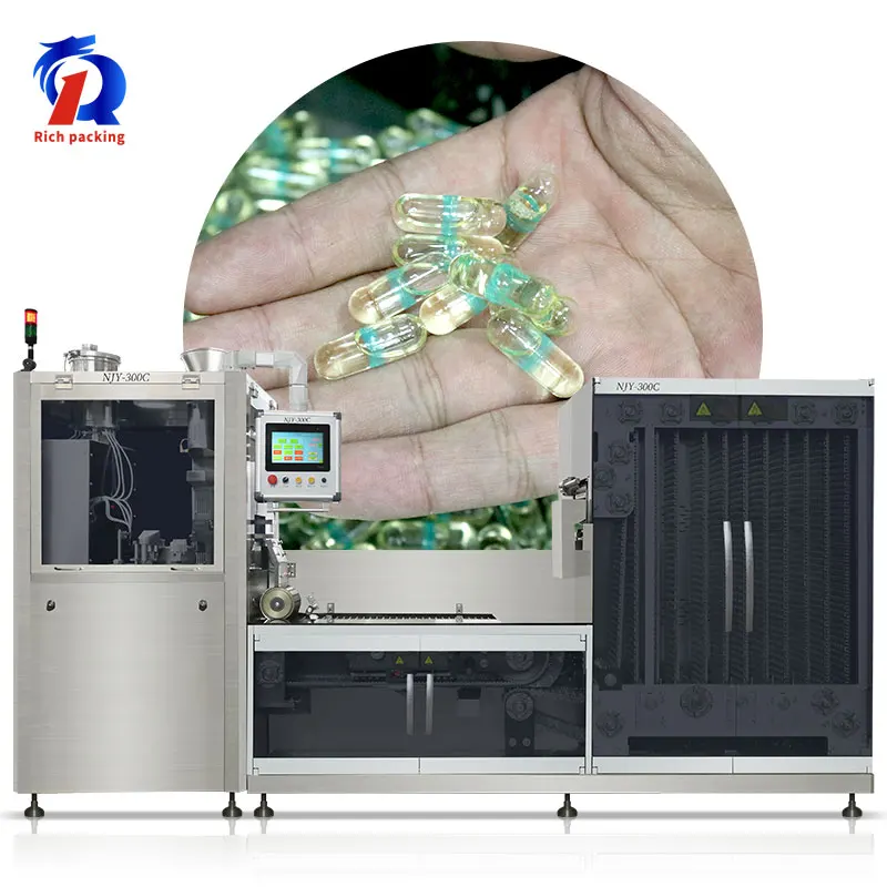 Hard Gel Capsule Oil Filler Machine NJY 100 300 600 Sealing Liquid Capsule Filling Machine Production Line
