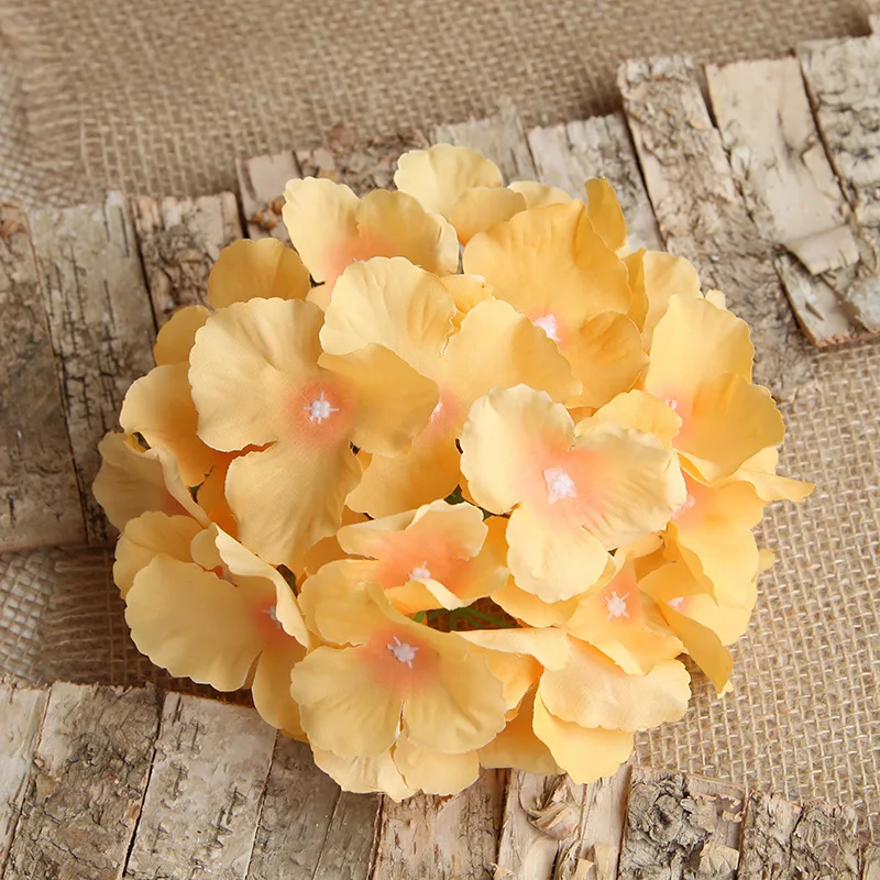 18cm Artificial Silk Flower Heads Bulk Wholesale Large Artificial Hydrangea Flower For Flower Bouquet Wedding Home Decoration