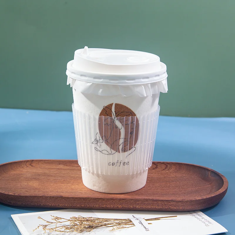 Custom Logo Disposable Wholesale Coffee Paper Cup Hot Cold Foam Cups with Lid and Straws