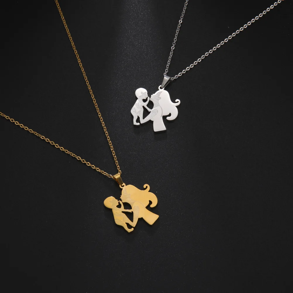 Family Baby Pregnant Necklace Heart for Wife Mother Father Day Women Man Gift Love Silver Color Stainless Steel Jewelry