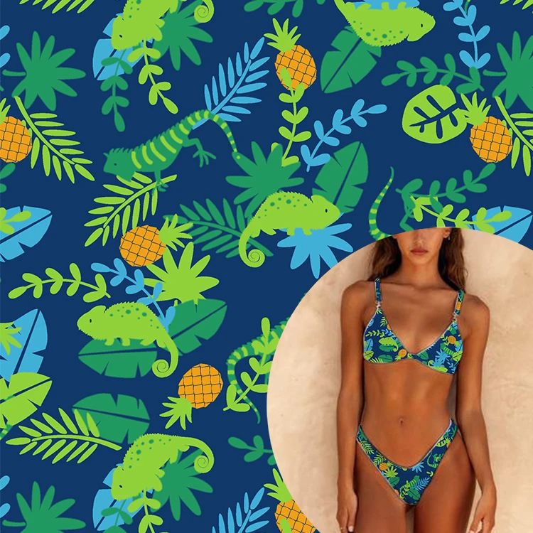 120gsm custom design UPF 50+ supplex polyester spandex digital printing fabric