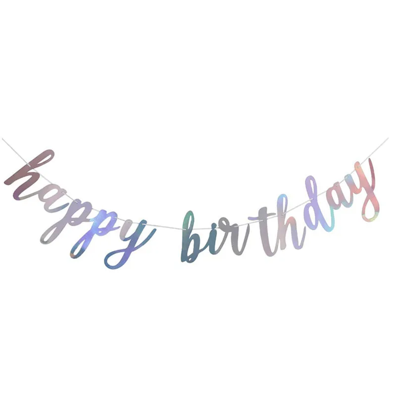 Блестящий баннер на день рождения, гирлянда со знаком, украшение на 1-й день рождения