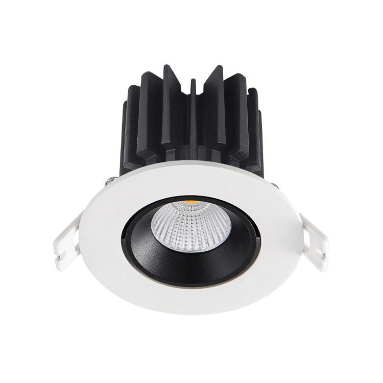round housing dimmable recessed led downlight 12W 15W australian standard adjustable angle anti glare office downlight