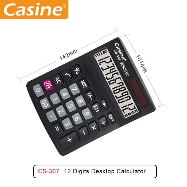 Casine 12 digits desktop calculator large display two way power calculator mini desk