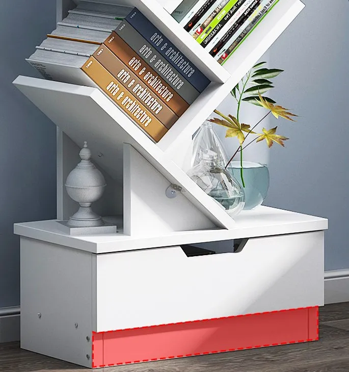 Simple multi-layer bookshelf floor storage small bookcase tree shelf Creative student bedroom study cross-border generation