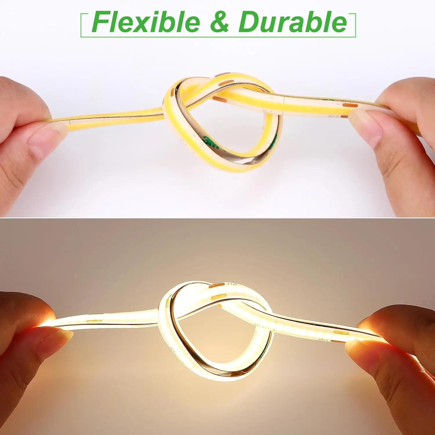 2024 New design COB Led Strip Light Without led dot 24V 320LED/M Flexible no light spots for decorating