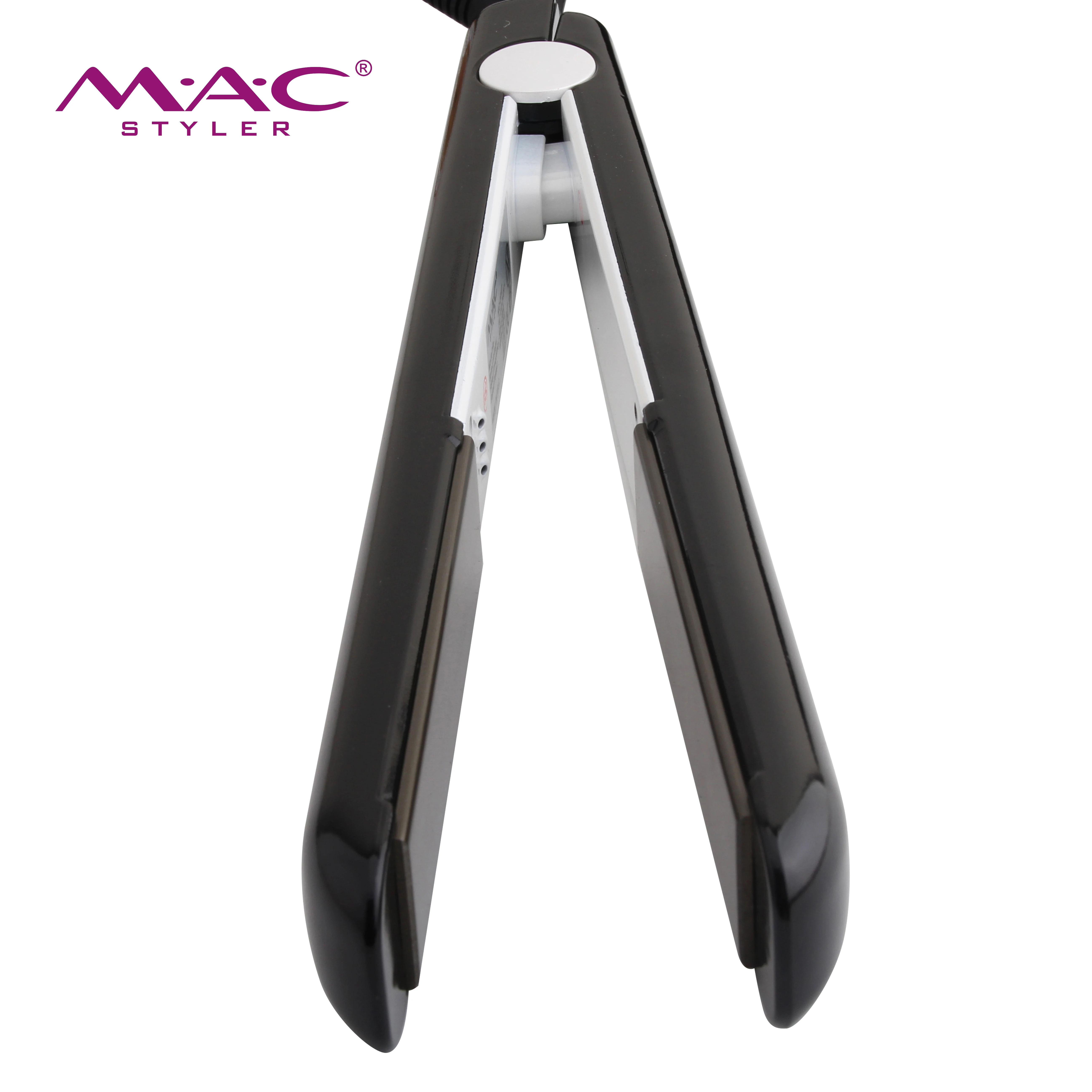 Amazing High-tech Salon Powerful LCD Display Digital Controls Titanium Flat Iron Grey Hair Straightener