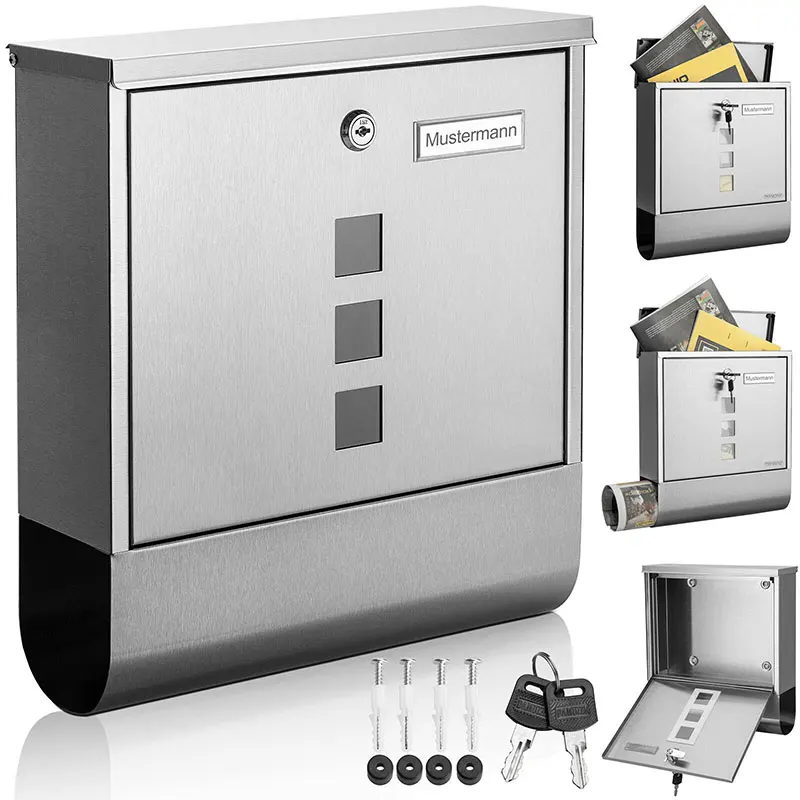 201 нержавеющая сталь или оцинкованная сталь, запираемый почтовый ящик, наружные дизайны почтовых ящиков