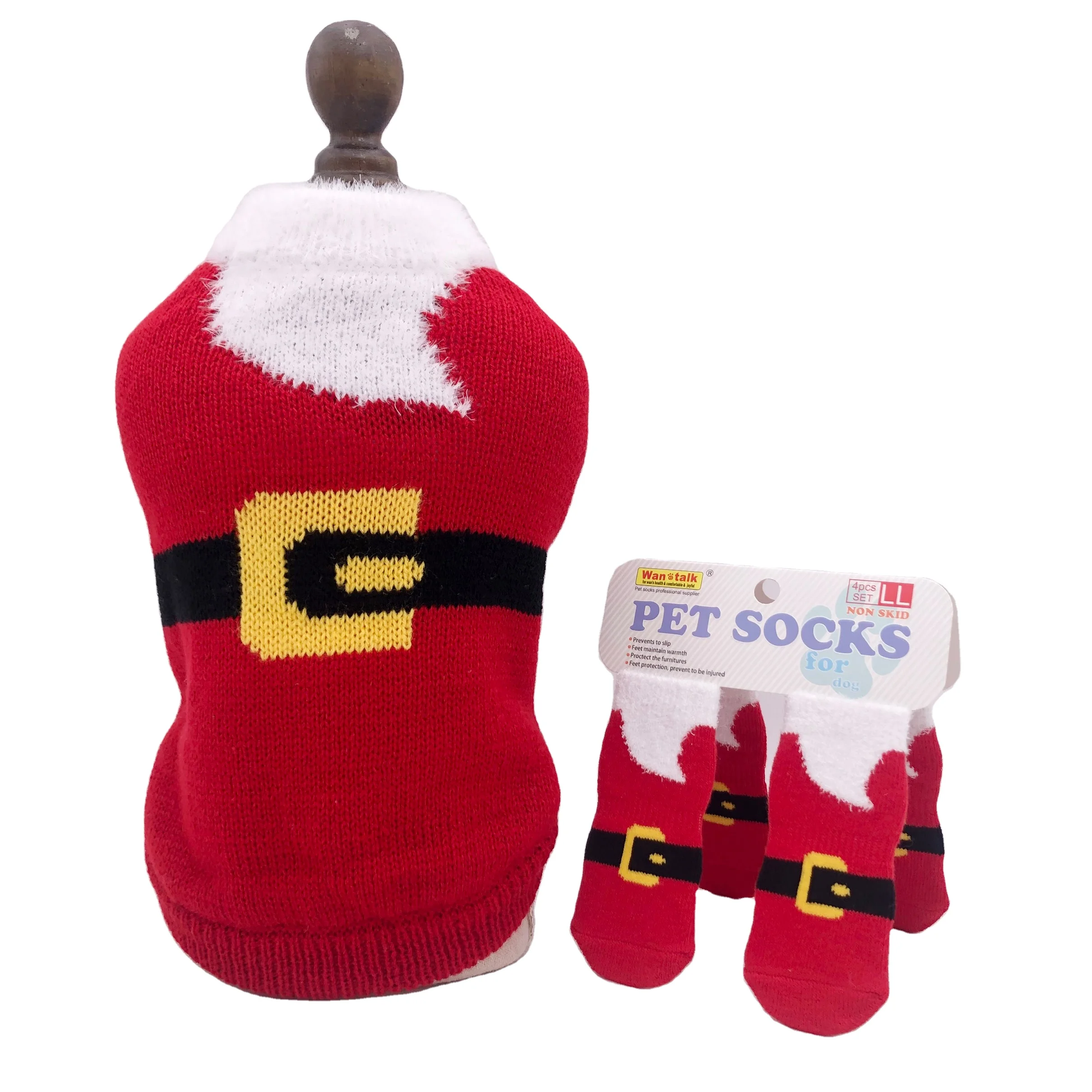 Cat Coats Pet Dog Clothes Sweater for Dog Factory Manufacturer Custom Winter Cotton Hand Crochet Knitted Acrylic CLASSIC Red