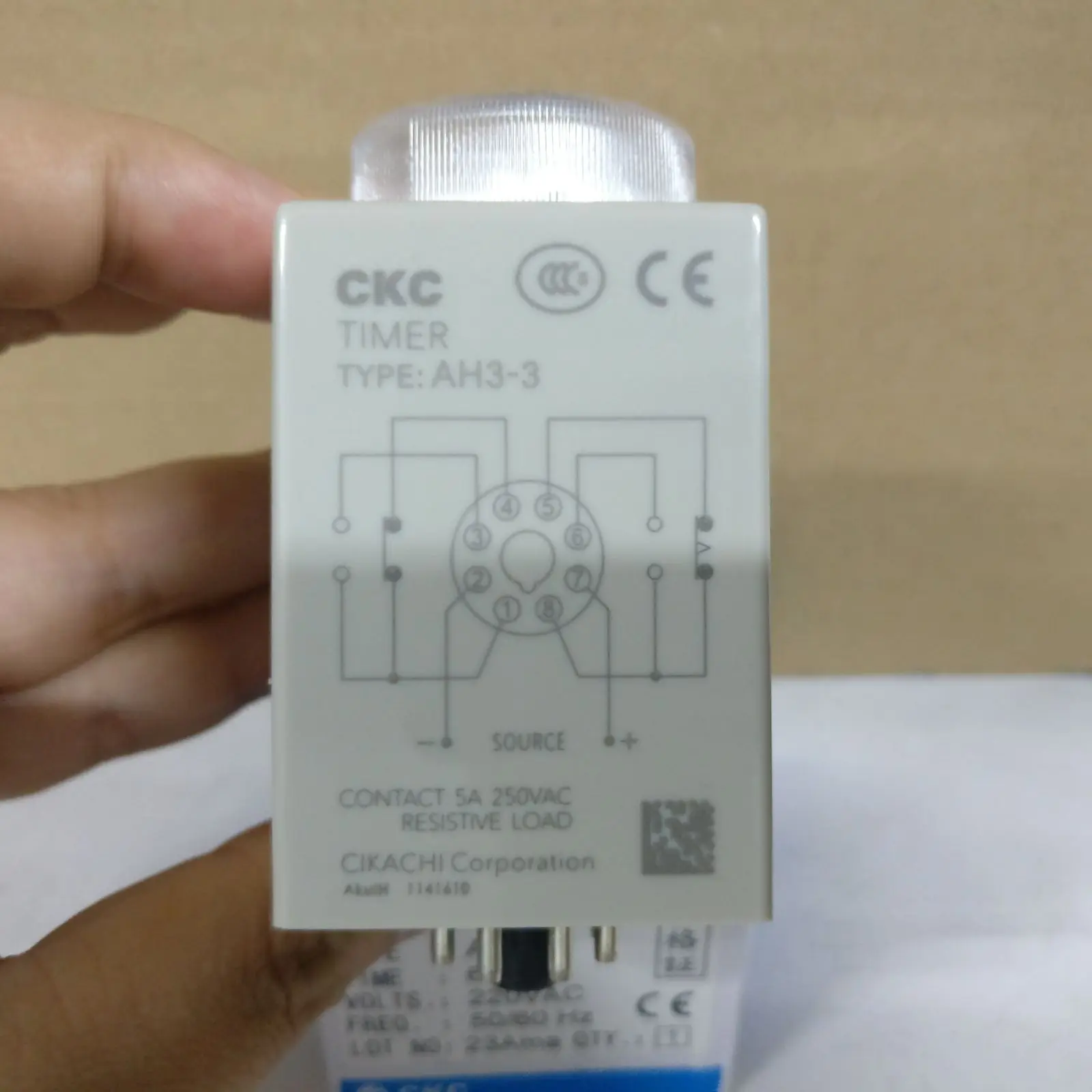 New original CKC AH3-2 AH3-3 timer relay AC220 AC24 DC24 round 8-pin