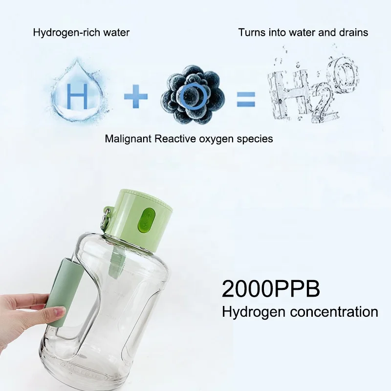 Новая Спортивная бутылка для воды с щелочным водородом без BPA большая портативная водородная 1500 мл