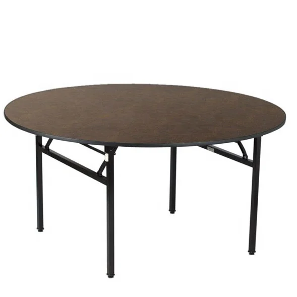 
Durable folding wooden laminate table top melamine round banquet hall tables 