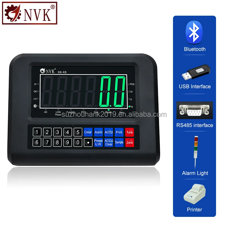 NVK K8 LED Display Weighing Scale Indicator Digital Weight Indicator for Bench Scale