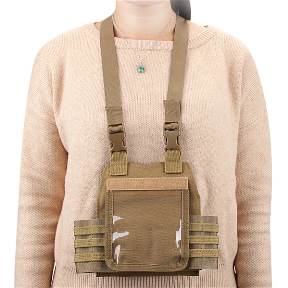 Fan Chest Molle Wallet EDC Pouch Passport Holder Tactical ID Card Holder