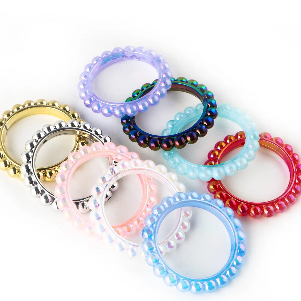 Kovict Hot-Sale Gradual Change Colorful Acrylic Bracelet Bangle Fashion Transparent Acrylic Resin Bracelet For Women