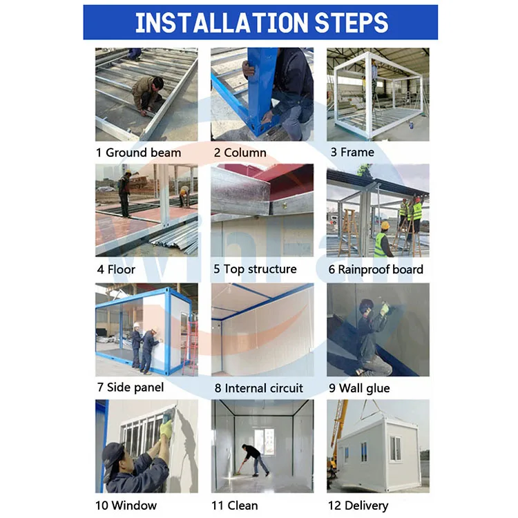 WinFair Office building 20Ft Ready Made Modular Multistory Detachable Prefabricated Home Container House