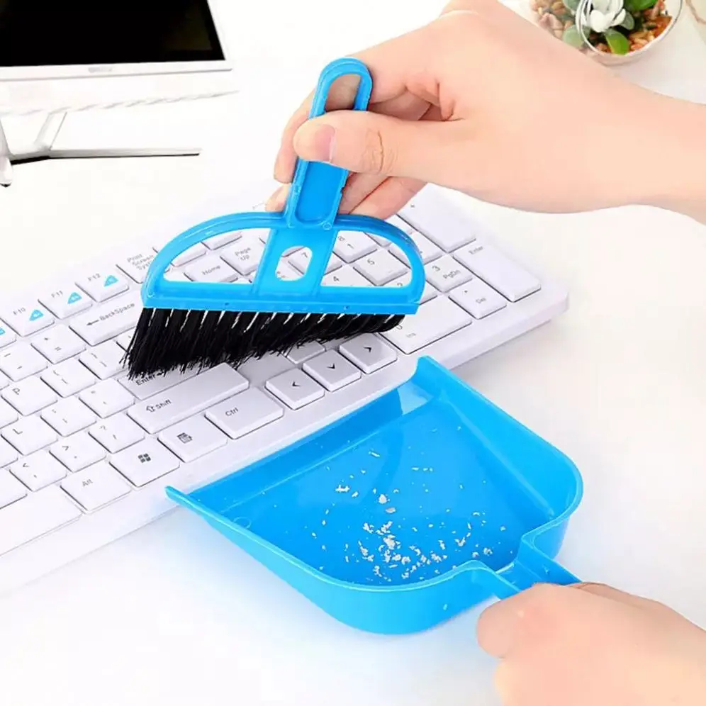 Mini Desktop Sweep Cleaning Brush Small Broom Household Dustpan Set Wholesale Price Keyboard Sweeper Drop Shipping