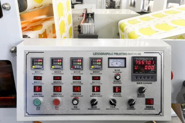 320mm 2 4 6 color Adhesive Label Logo Self-Sticker Paper Flexographic Flexo Printing Machine