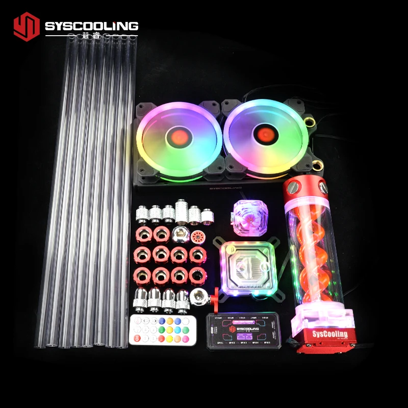 Syscooling PC water cooling kit for Intel CPU LGA 1151 2011 socket 240mm copper radiator RGB support