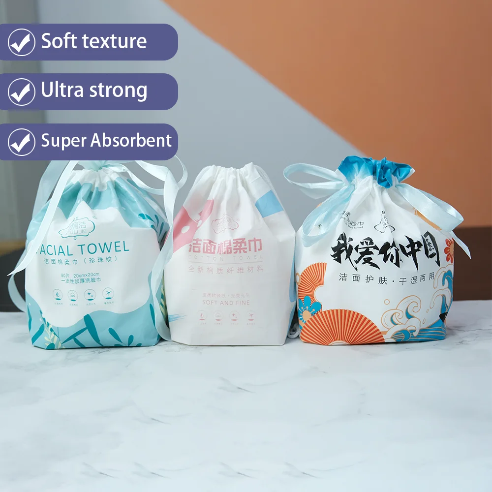 Disposable Face Towels Roll Single Use Face Cleaning Towel Viscose Wholesale Facial Tissue